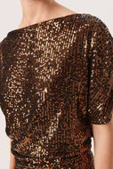 Soaked In Luxury Copper Blouse (NWT)
