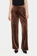 Saint Tropez Chocolate Brown Velvet Pants (New)