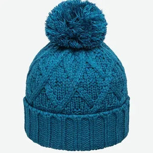 Kootenay Knit Canada Made Recycled Fleece Blue Pom Beanie