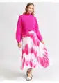 The Others Sunray Pleat Skirt In Pink Tie Dye (NWT)