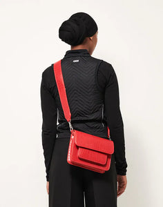 HVISK Croco Red Crossbody Bag