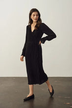 Part Two Black Pleated Wrap Dress (New)