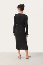 Part Two Black Pleated Wrap Dress (New)