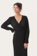 Part Two Black Pleated Wrap Dress (New)