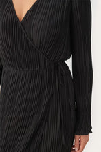 Part Two Black Pleated Wrap Dress (New)