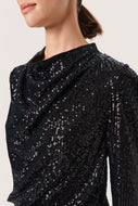 Soaked In Luxury Black Sequin Top (NWT)