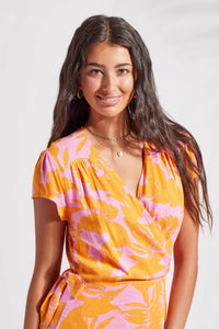 XIX*Palms X Tribal Maxi Wrap Dress In Pink & Orange (NWT)