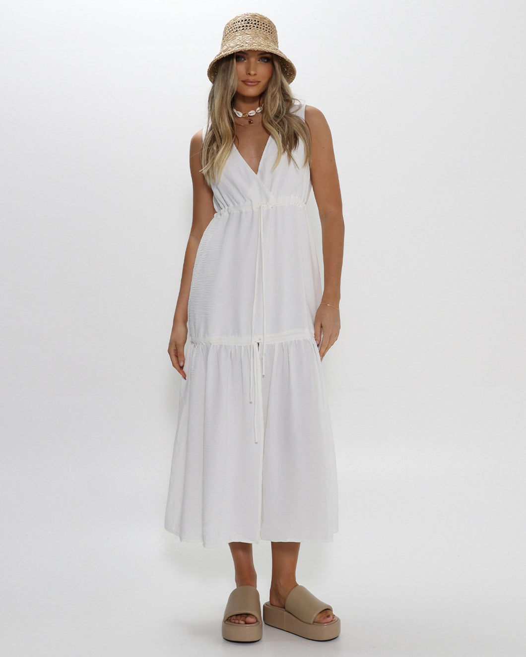 Lost In Lunar White Maxi Dress (NWT)