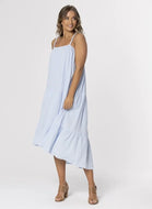 Madison The Label Blue Cotton Maxi Dress (NWT)