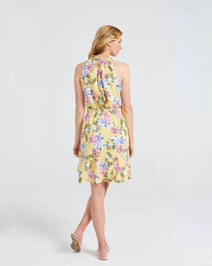 Angel Eye Halter Yellow Floral Dress (NWT)