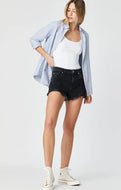 Mavi Rosie High Rise 90's Denim Shorts In Smoke (NWT)